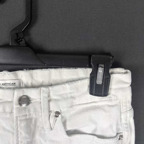 Good American Jeans Women 6 Good Curve White Denim High Rise Straight Ankle - Picture 4 of 16